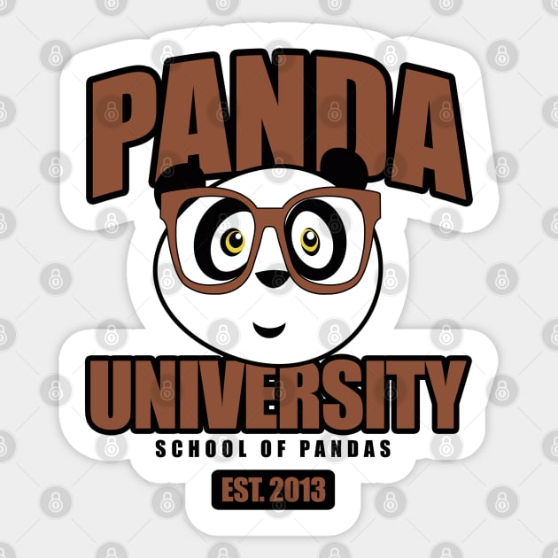 Panda University - Brown Sticker by adamzworld